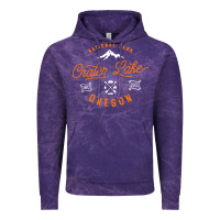 Cloud Purple crater lake oregon national park vintage retro Vintage Hoodie - artisFamous