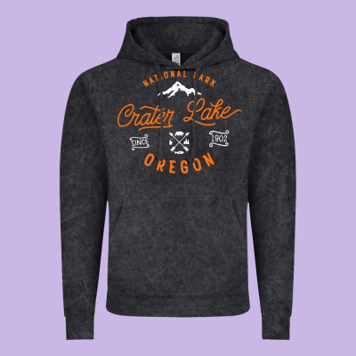 Crater Lake Oregon National Park Vintage Retro Vintage Hoodie Designed By Artisfamous