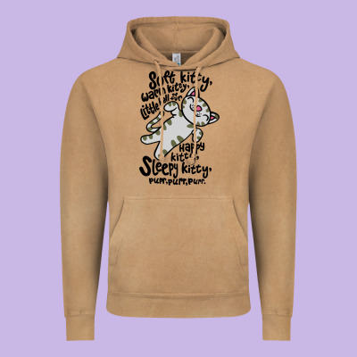 Soft Kitty Warm Kitty Vintage Hoodie Designed By Artisfamous