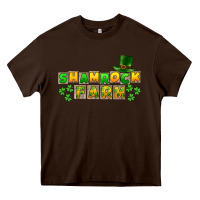 Chocolate Brown St. Patrick's Shamrock farm Heavy Core Tee - CowGirlArtShop