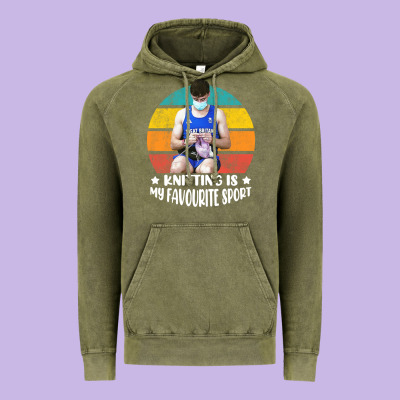 Tom Daley Knitting Is My Favourite Sport  3 Vintage Hoodie Designed By Artisfamous