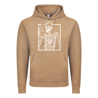 Vintage Coffee distressed skeleton vintage smiling skull drinking coffee Vintage Hoodie - artisFamous
