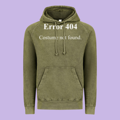 404 Costume Not Found In White Version Vintage Hoodie Designed By Artisfamous