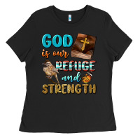Black God Is Our Refuge And Strength Ladies Tee - BundleAndBundleShop