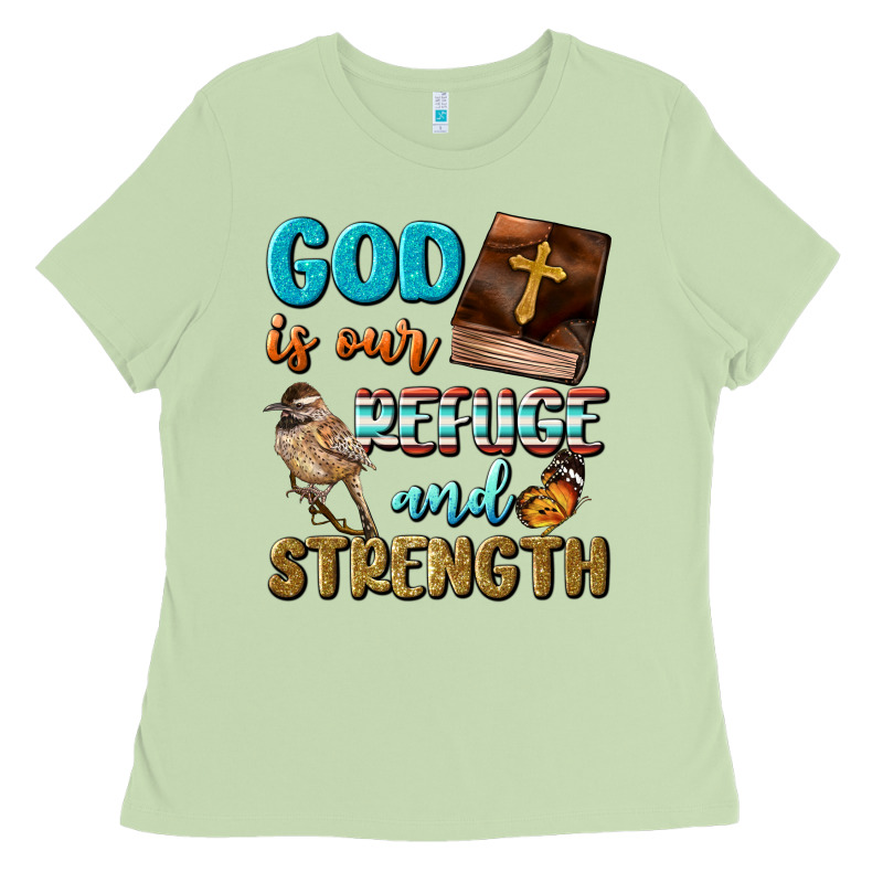 God Is Our Refuge And Strength Ladies Tee by BundleAndBundleShop | Teevron