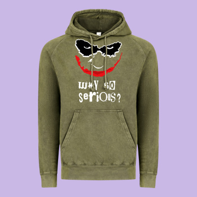 Why So Serious Vintage Hoodie Designed By Artisfamous