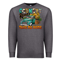 Charcoal Heather country roads take me home vintage truck Premium Sweatshirt - Jasminsmagicworld