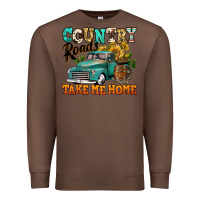 Chestnut country roads take me home vintage truck Premium Sweatshirt - Jasminsmagicworld
