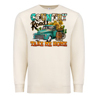 Sandshell country roads take me home vintage truck Premium Sweatshirt - Jasminsmagicworld