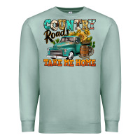 Seafoam country roads take me home vintage truck Premium Sweatshirt - Jasminsmagicworld