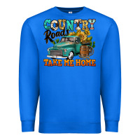 True Royal country roads take me home vintage truck Premium Sweatshirt - Jasminsmagicworld