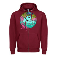 Burgundy life is better at the beach Zipper Hoodie - JahusDesignShop