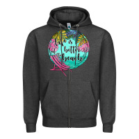 Charcoal Heather life is better at the beach Zipper Hoodie - JahusDesignShop
