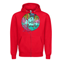 Red life is better at the beach Zipper Hoodie - JahusDesignShop
