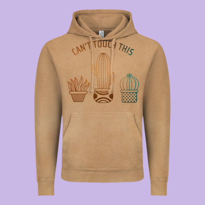 Cool Cactus Vintage Hoodie Designed By Artisfamous
