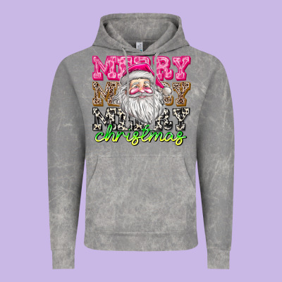 Merry Merry Merry Christmas Vintage Hoodie Designed By Cowhidedigitalart