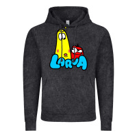 Vintage Black larva cartoon Vintage Hoodie - artisFamous