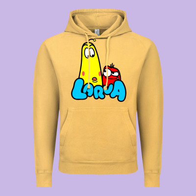 Larva Cartoon Vintage Hoodie Designed By Artisfamous