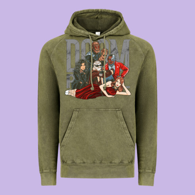 Doom Breakfast Patrol Vintage Hoodie Designed By Artisfamous