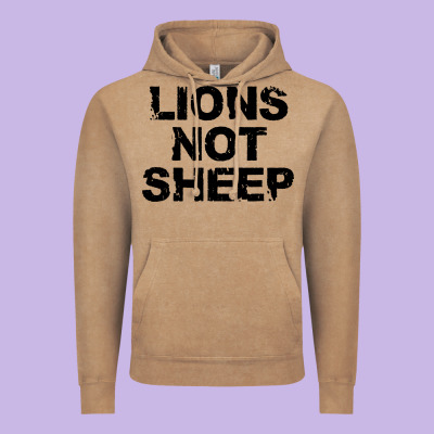 Lions Not Sheep Vintage Hoodie Designed By Artisfamous