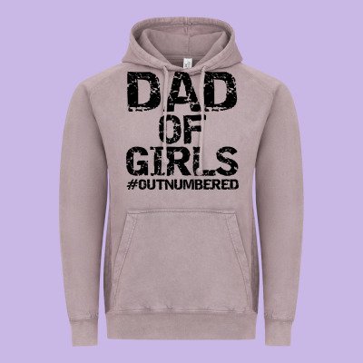 Dad Of Girls Vintage Hoodie Designed By Artisfamous