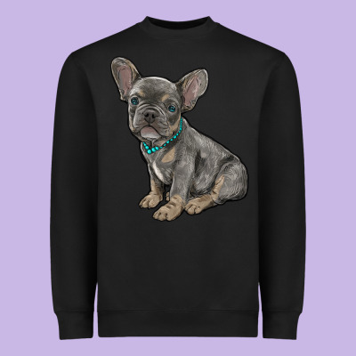 French Bulldog Heavyweight Sweatshirt Designed By Ranaportraitstore