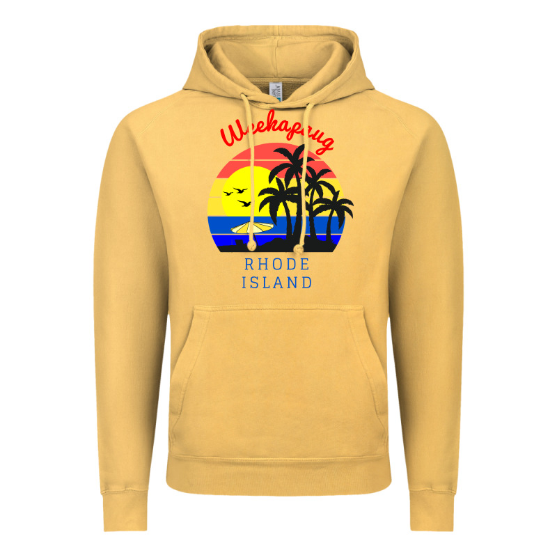Weekapaug, Rhode Island Sunset Vintage Hoodie by artisFamous | Teevron