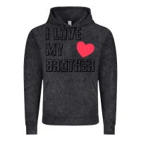 Vintage Black i love my brother, brothers day , brother sister  love Vintage Hoodie - artisFamous