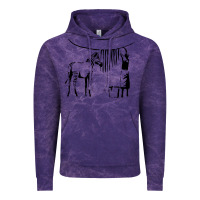 Cloud Purple Banksy Zebra Vintage Hoodie - artisFamous