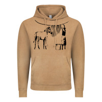 Vintage Camel Banksy Zebra Vintage Hoodie - artisFamous