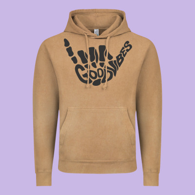 Goodvibes Shaka Vintage Hoodie Designed By Artisfamous