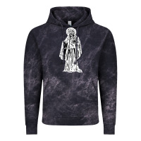 Cloud Black santa muerte blanca Vintage Hoodie - artisFamous