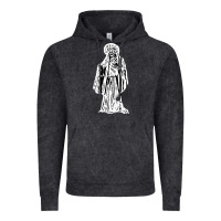 Vintage Black santa muerte blanca Vintage Hoodie - artisFamous