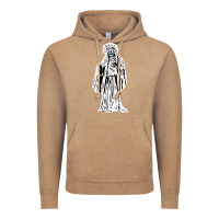Vintage Coffee santa muerte blanca Vintage Hoodie - artisFamous
