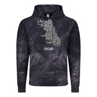 Cloud Black chicago typography neighborhood map Vintage Hoodie - artisFamous