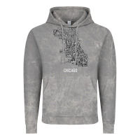 Cloud Rock chicago typography neighborhood map Vintage Hoodie - artisFamous