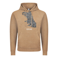 Vintage Coffee chicago typography neighborhood map Vintage Hoodie - artisFamous