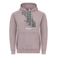 Vintage Zinc chicago typography neighborhood map Vintage Hoodie - artisFamous
