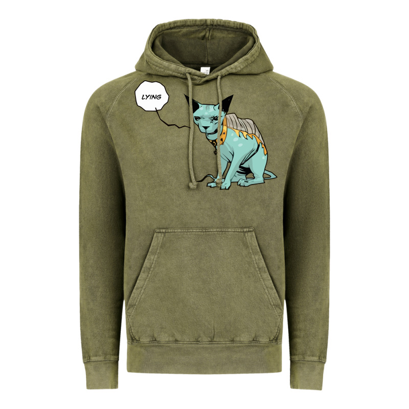 Lying Cat Vintage Hoodie by artisFamous | Teevron