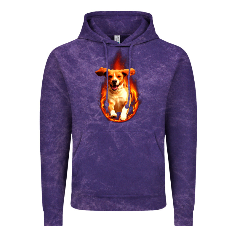 Dog In Fire Vintage Hoodie by artisFamous | Teevron