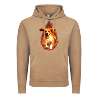 Vintage Coffee Dog In Fire Vintage Hoodie - artisFamous