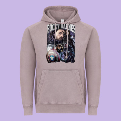 Bucky Barnes A Hero Vintage Hoodie Designed By Artisfamous