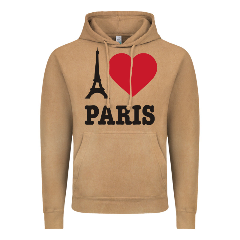 I Love Paris Eiffel Tower Funny Vintage Hoodie by artisFamous | Teevron