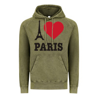 Vintage Olive i love paris eiffel tower funny Vintage Hoodie - artisFamous