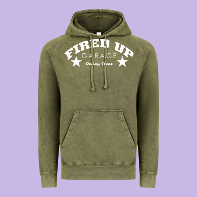 Fired Up Garage Vintage Hoodie Designed By Artisfamous