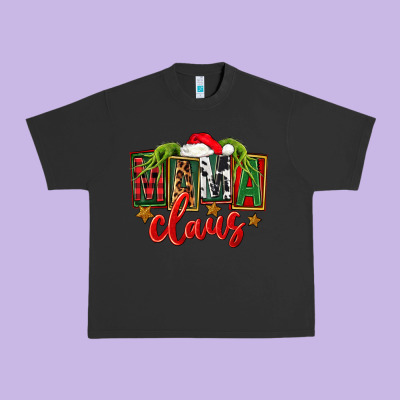 Christmas Mama Claus Urban Heavy Tee Designed By Fadigitalartstudio
