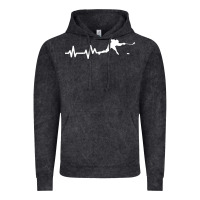 Vintage Black hockey player heartbeat ice Vintage Hoodie - artisFamous