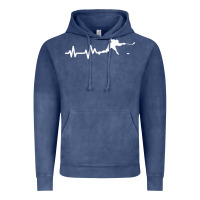 Vintage Denim hockey player heartbeat ice Vintage Hoodie - artisFamous
