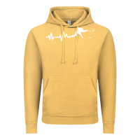Vintage Mustard hockey player heartbeat ice Vintage Hoodie - artisFamous
