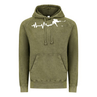 Hockey Player Heartbeat Ice Vintage Hoodie | Teevron